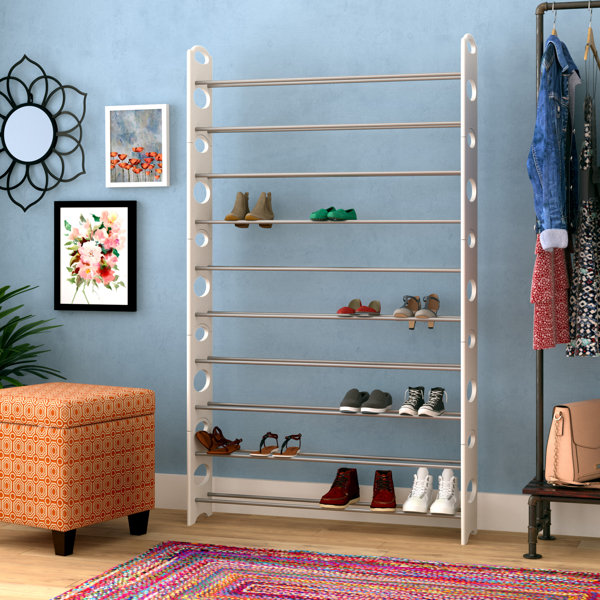 Rebrilliant 10Tier Plastic 50 Pair Shoe Rack & Reviews Wayfair